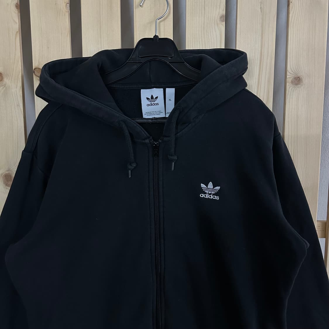 (XL) 아디다스 빅로고 블랙 후드집업 상품이미지4