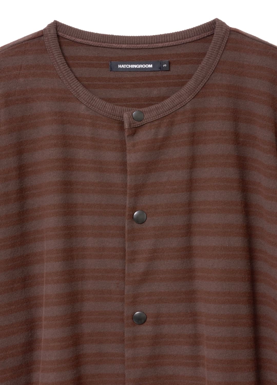 해칭룸 스트라이프 가디건 Brown Red 상품이미지3