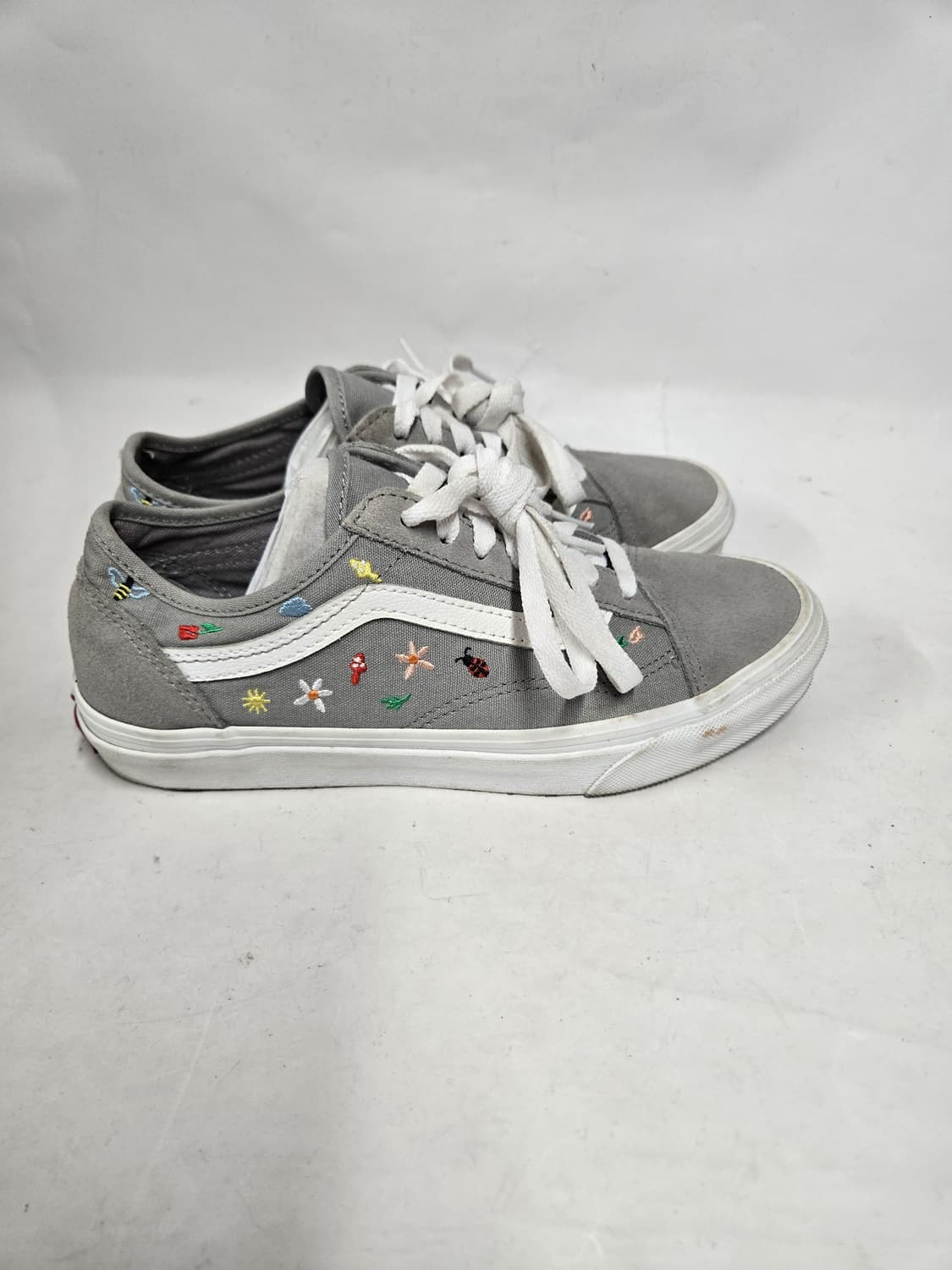 반스 올드스쿨 회색 꽃자수 스니커즈240 상품이미지1