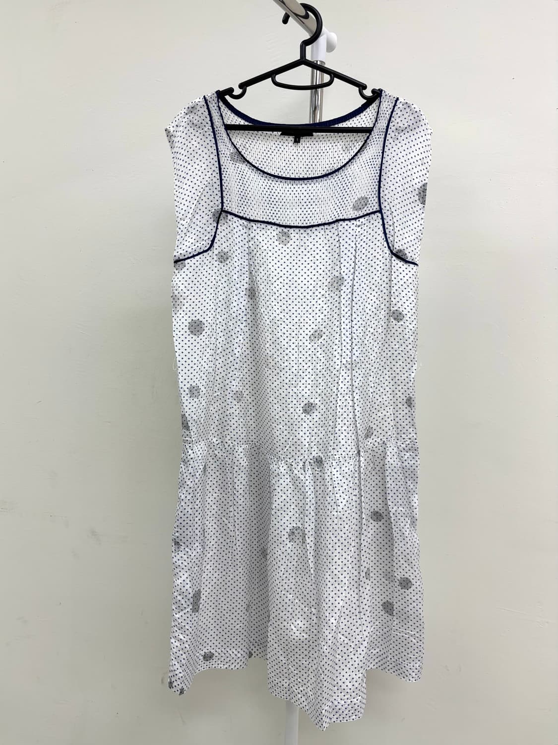 빈티지 화이트 도트 원피스 상품이미지6