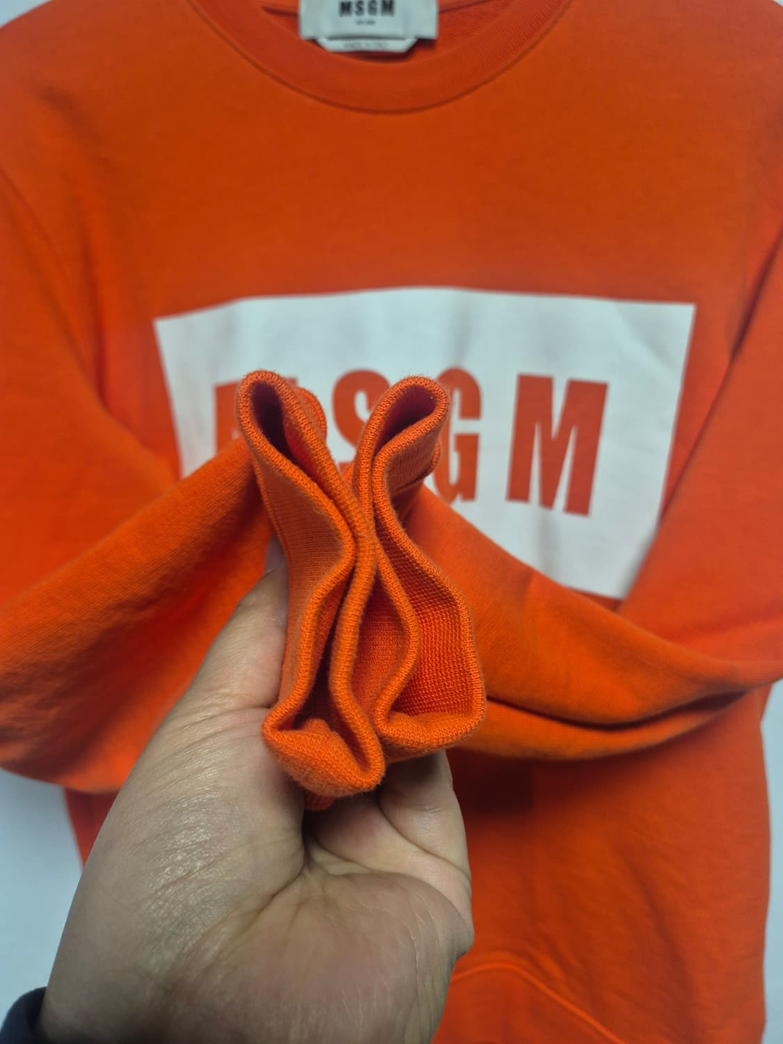 MSGM 오렌지 로고 맨투맨 M사이즈(상태A급) 상품이미지3