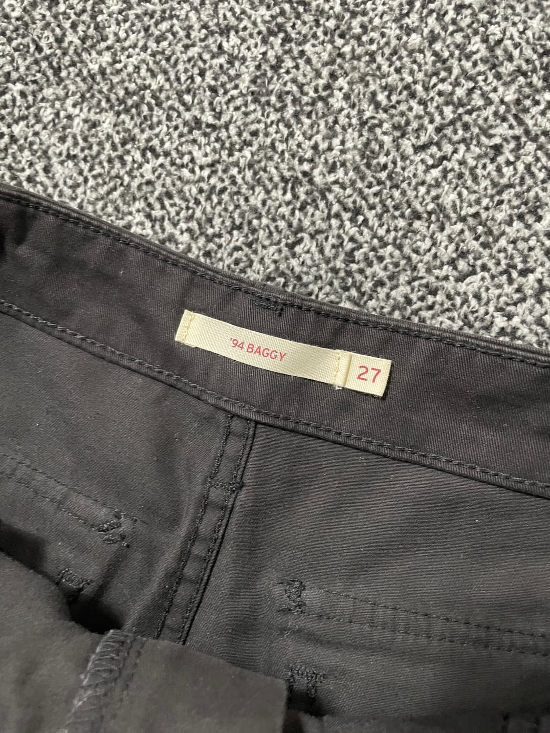 빈티지9. 리바이스 '94 배기 카고팬츠 워크팬츠 블랙 상품이미지3