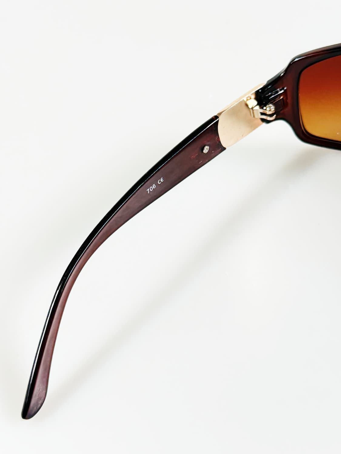 90s 브라운 볼드 스퀘어 그라디언트 틴트 빈티지 선슬라스 상품이미지7