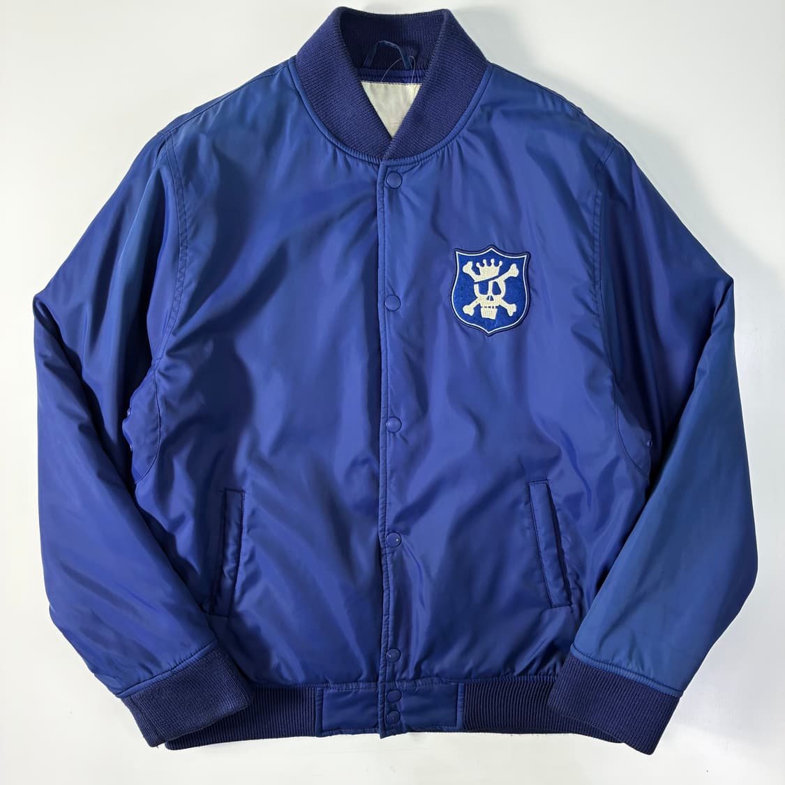 Stussy 스투스 90‘s 스컬 스탁 자수 봄버 스타디움 바시티 자켓 상품이미지1