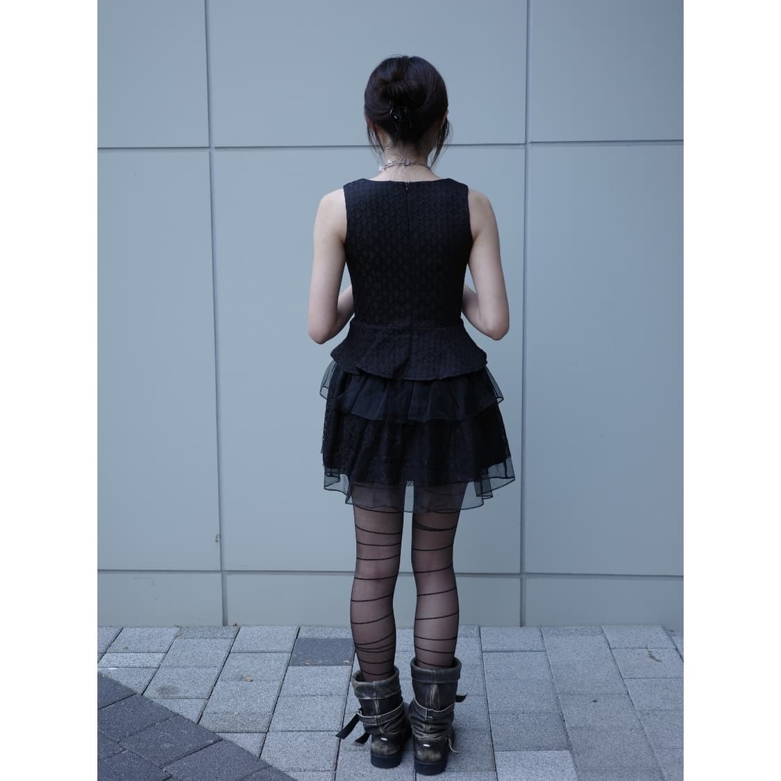 빈티지 블랙 슬리브리스 원피스 상품이미지6