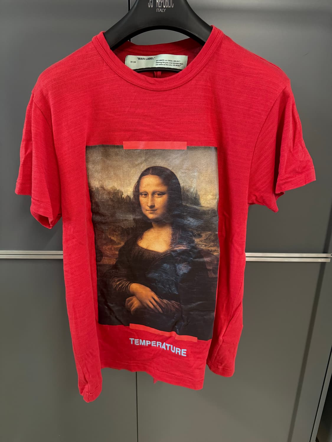 오프 화이트 버질 아블로 2013 모나리자 레드 티셔츠 상품이미지1