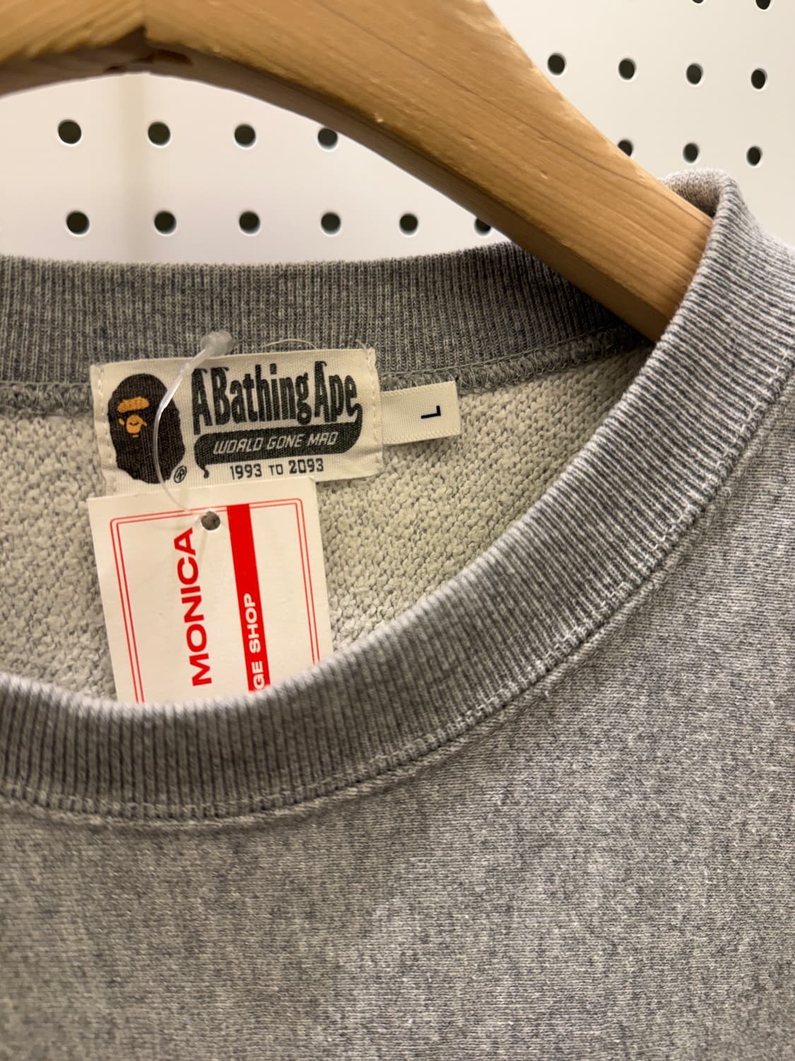 베이프 백로고 빅스펠아웃 스웻 셔츠 U246 상품이미지5