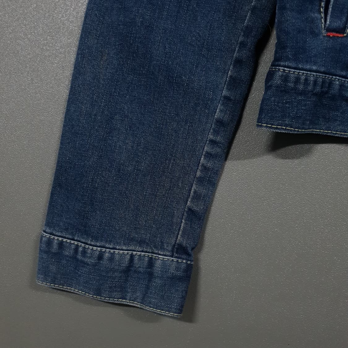 여성 M (55) A6 진스 워싱 데님 후드 트러커 자켓 인디고 상품이미지6