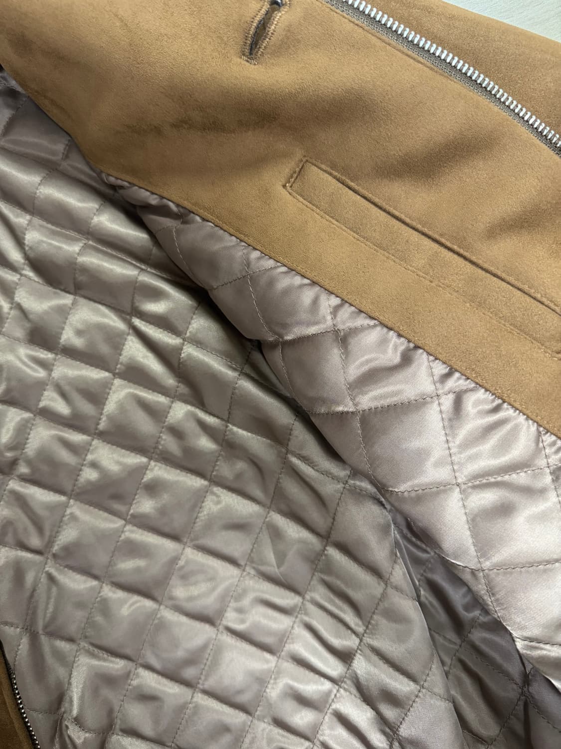 세터 테오 폭스 스웨이드 숏 자켓 카멜 브라운 상품이미지4