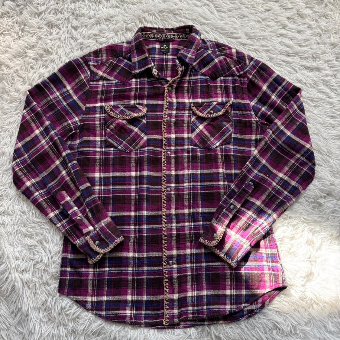 SD 일본빈티지 노드셔츠 y2k 빈티지셔츠 캐피탈 맛 체크셔츠 l 100 상품이미지2