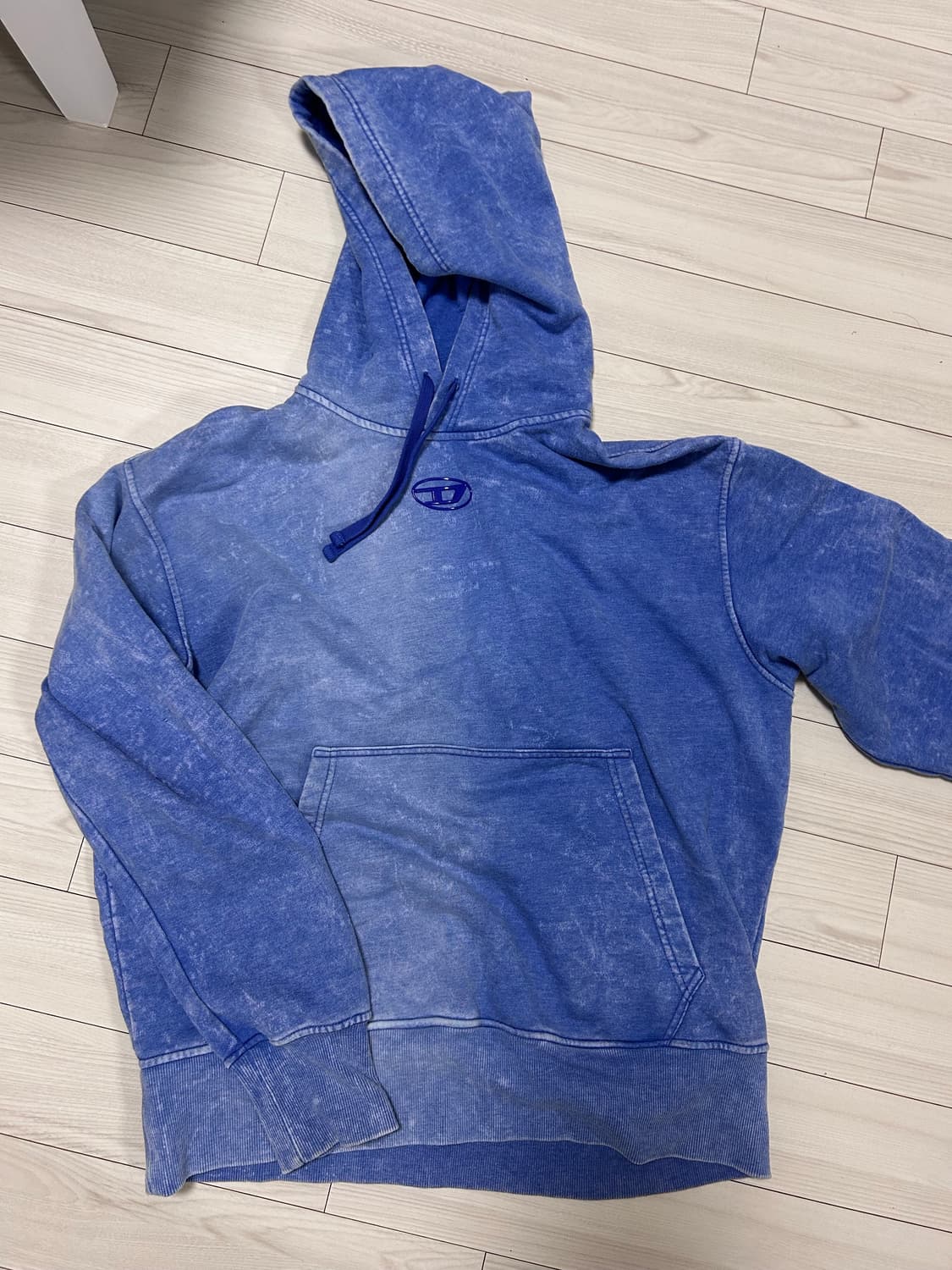 디젤 S-Macs-Hood 블루 오버다이드 후드티 상품이미지4