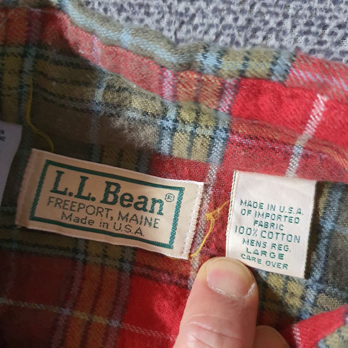 80s L.L.Bean 체크 셔츠  no.63 상품이미지3
