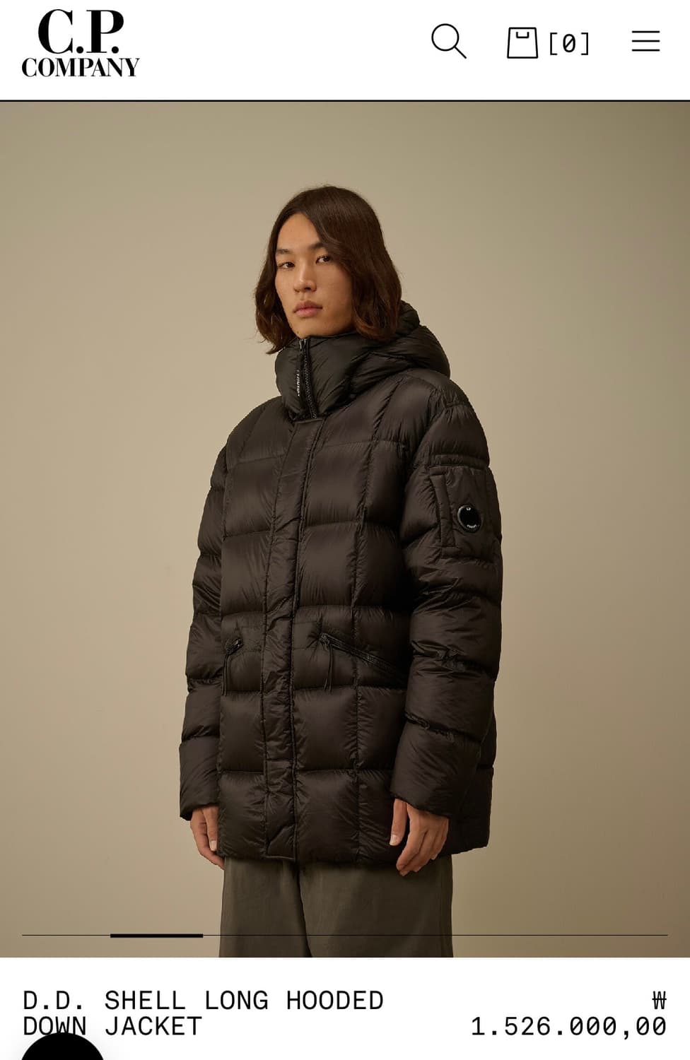 cp컴퍼니 패딩 /블랙 M사이즈  상품이미지1