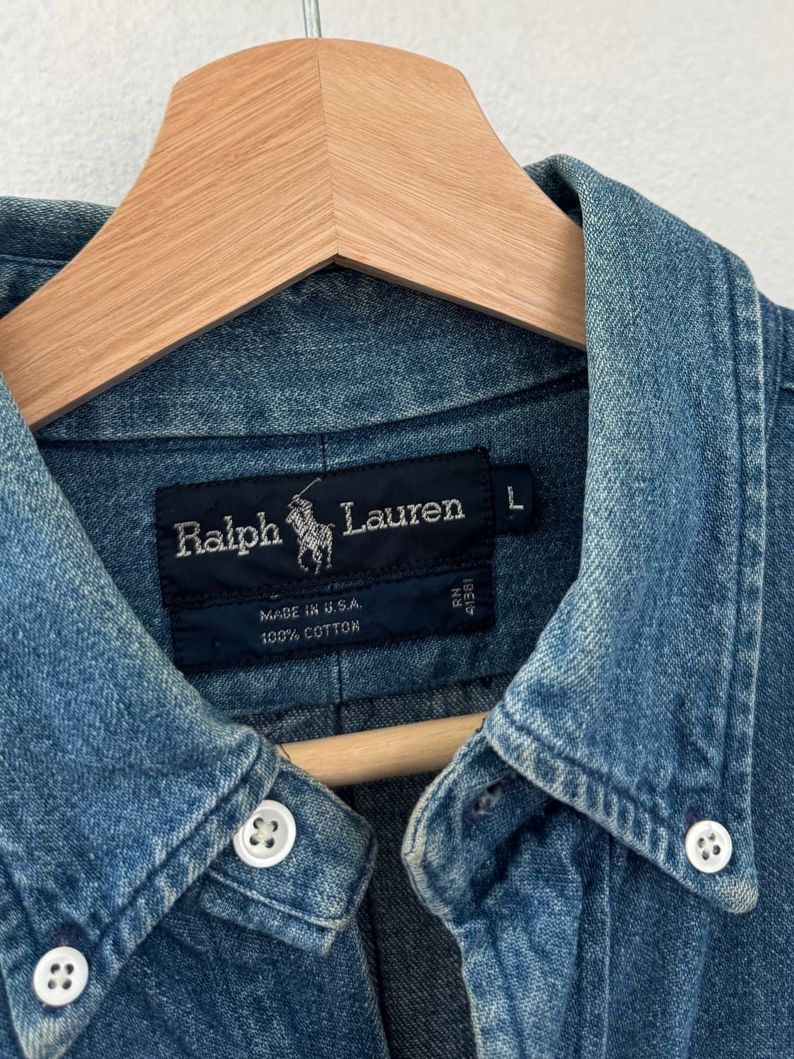 폴로 데님 셔츠 made in USA 상품이미지4
