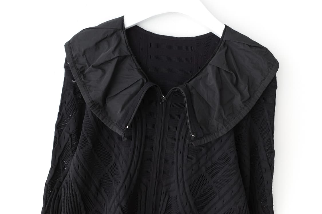 hiroko koshino) collar pattern zip-up 상품이미지3