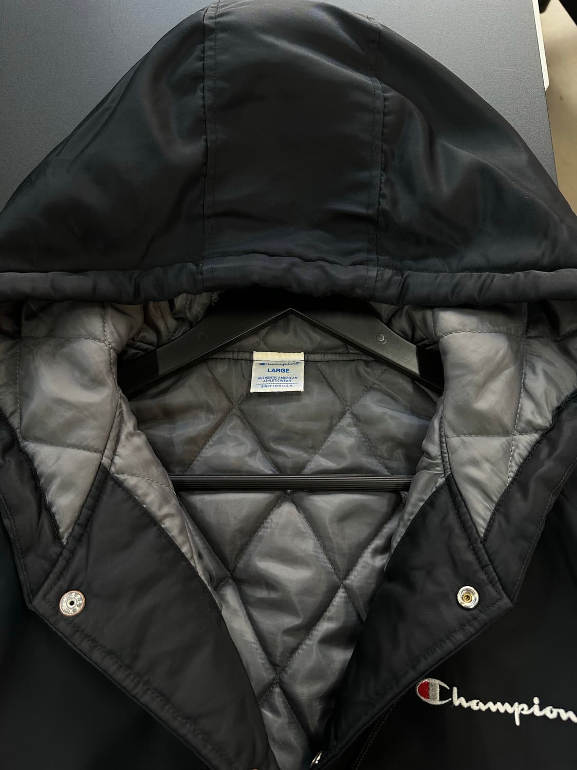 챔피온 성조기 누빔 후드 바시티자켓 상품이미지8