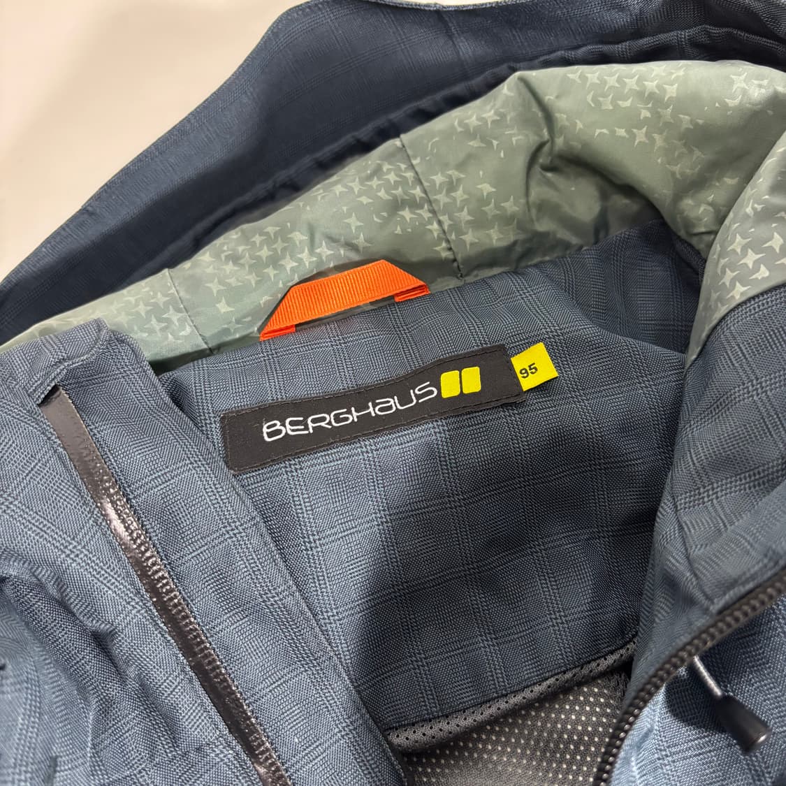 95 M 버그하우스 네이비 체크 투웨이 등산 방풍 바람막이 상품이미지4