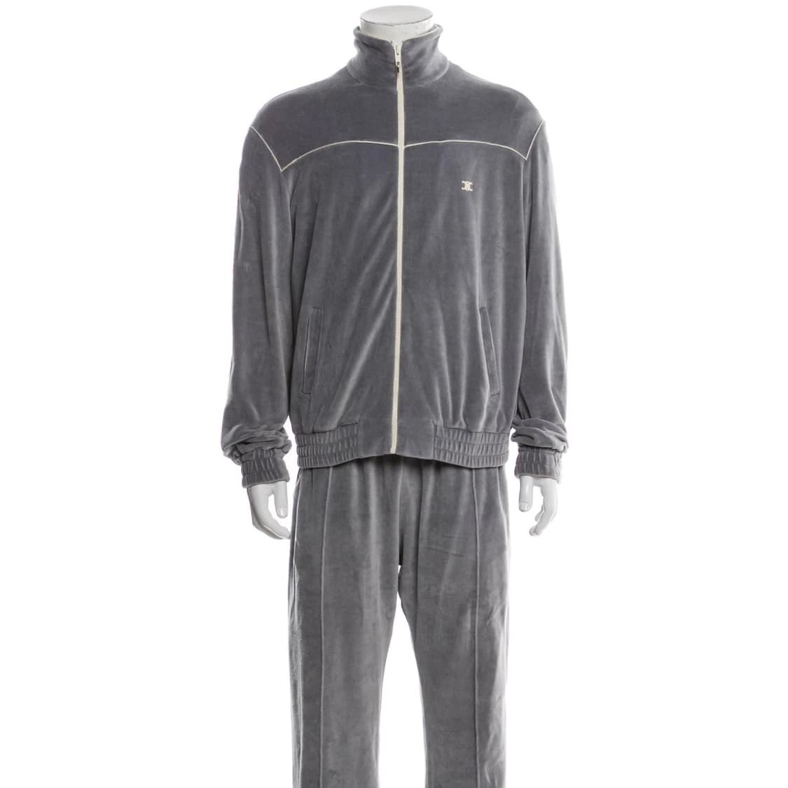 [2XL,XL] 셀린느 트리오페 벨벳 트레이닝 집업 셋업 그레이 상품이미지10