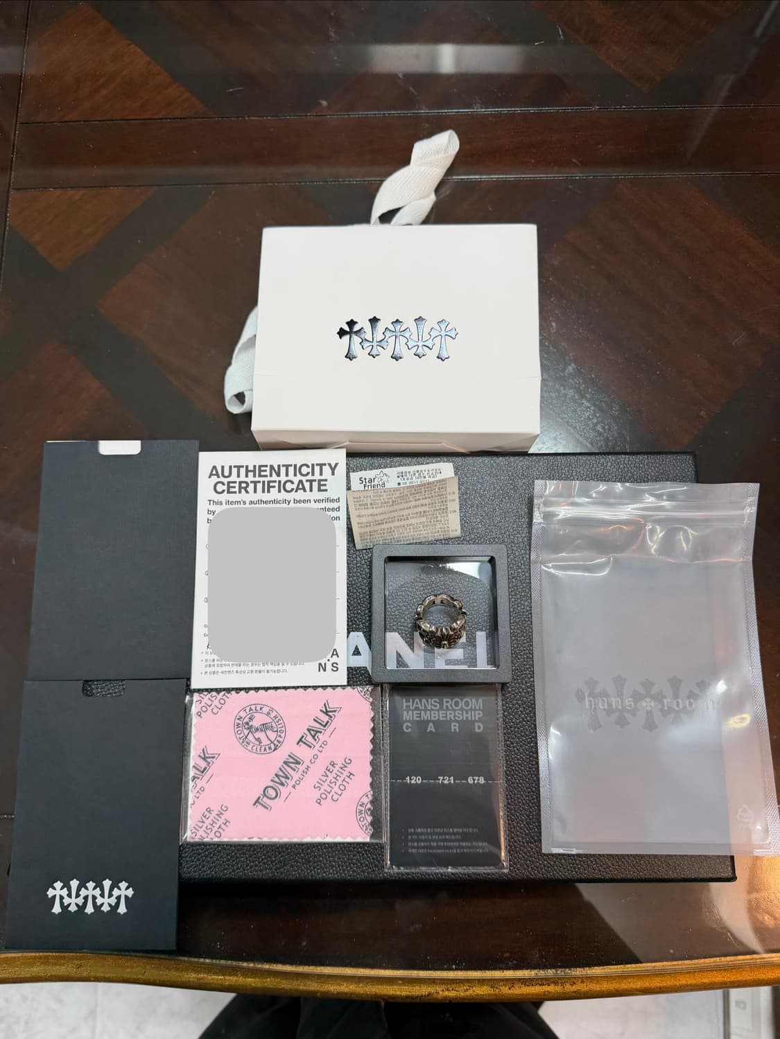 크롬하츠 정품 버터플라이반지  17호 사이즈 한스룸 풀구성 팝니다.!! 상품이미지1