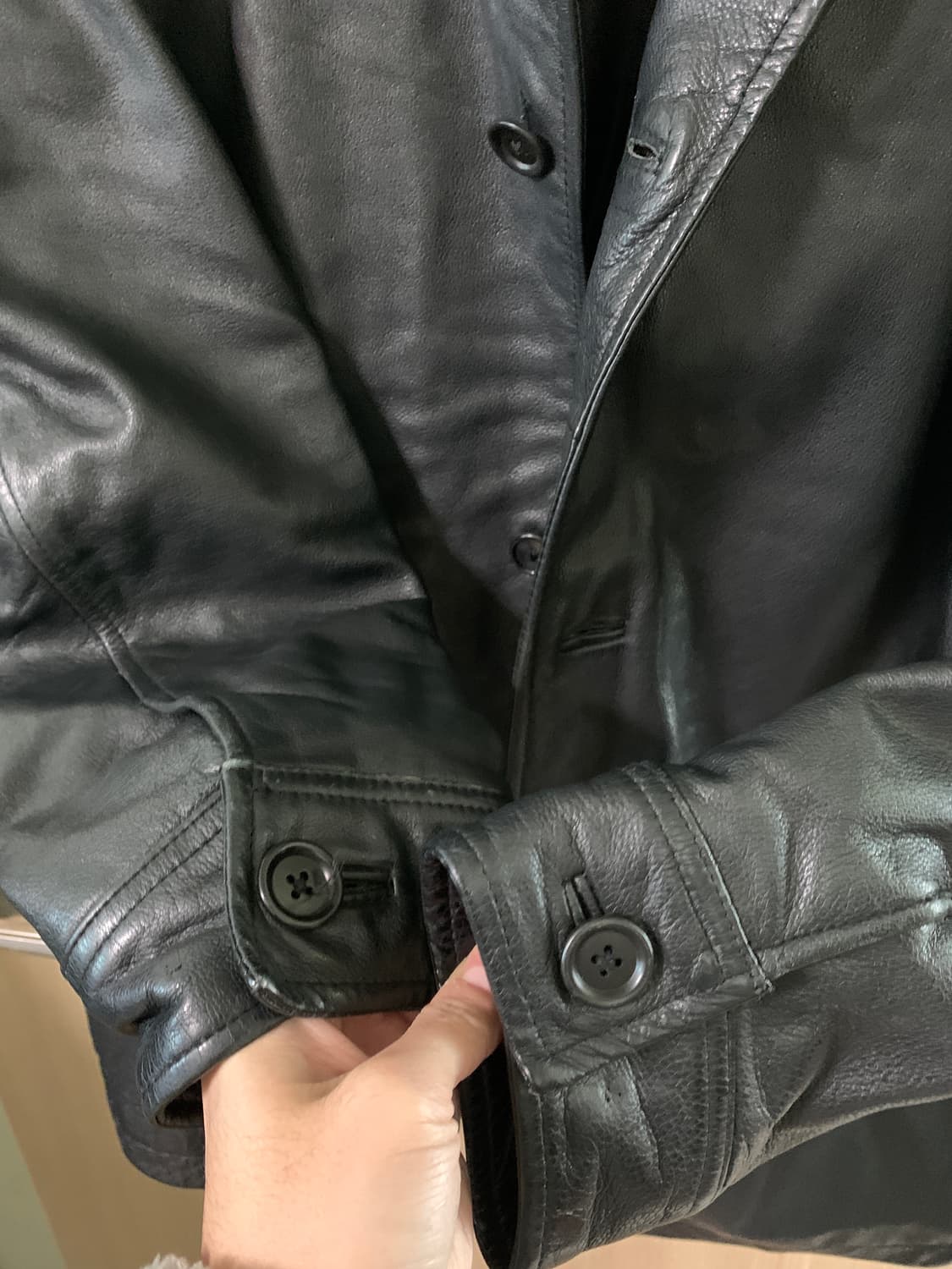 올드 갭 레더 가죽 카 코트 M 상품이미지6