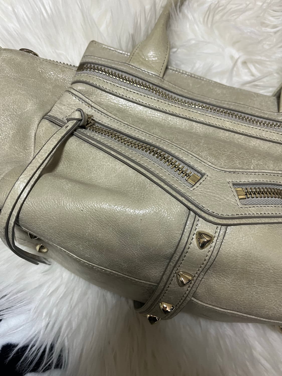 vintage leather studded shoulder bag 상품이미지2