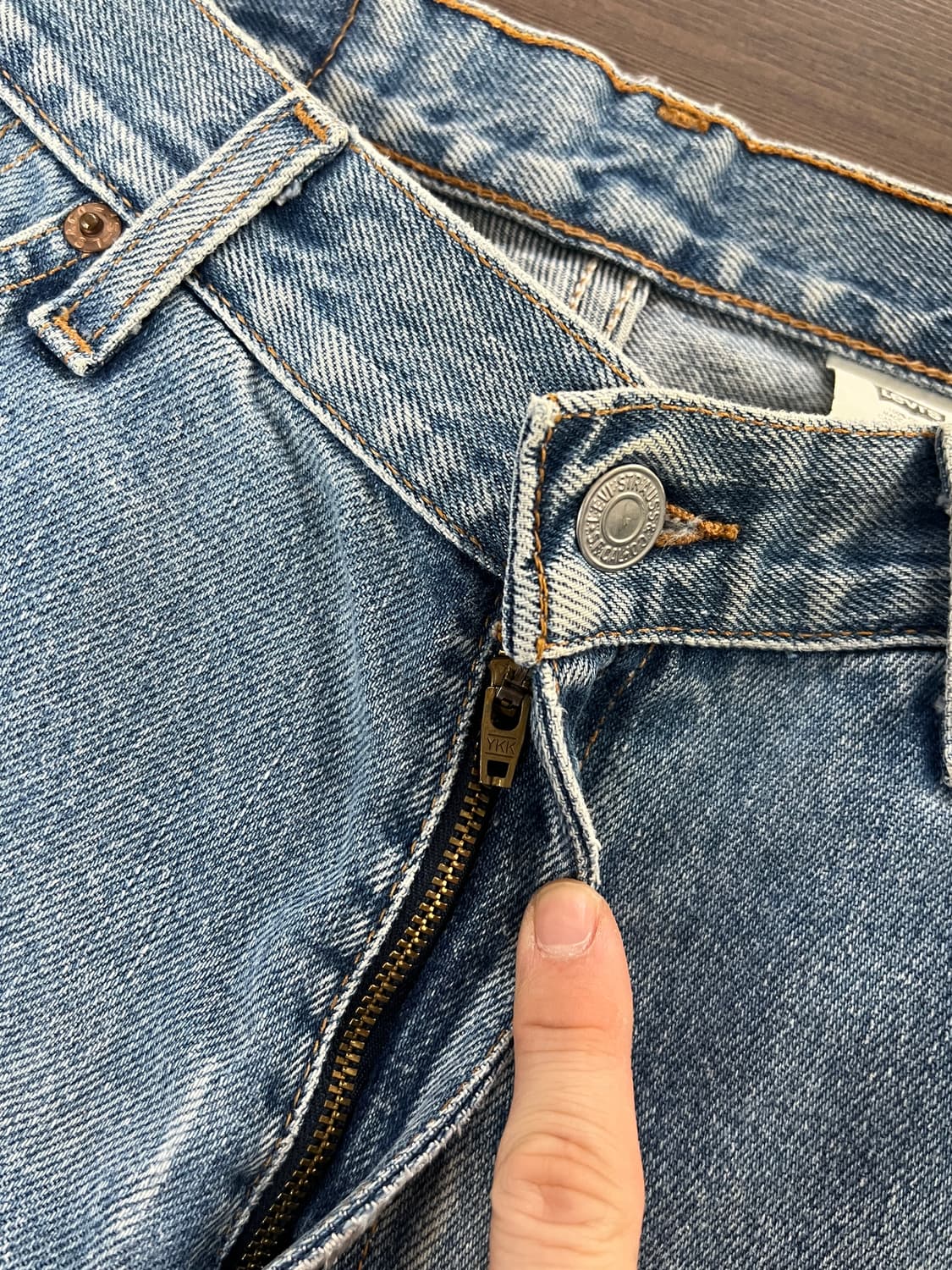 00s Levis 리바이스 517 부츠컷 연청 데님 팬츠  상품이미지5