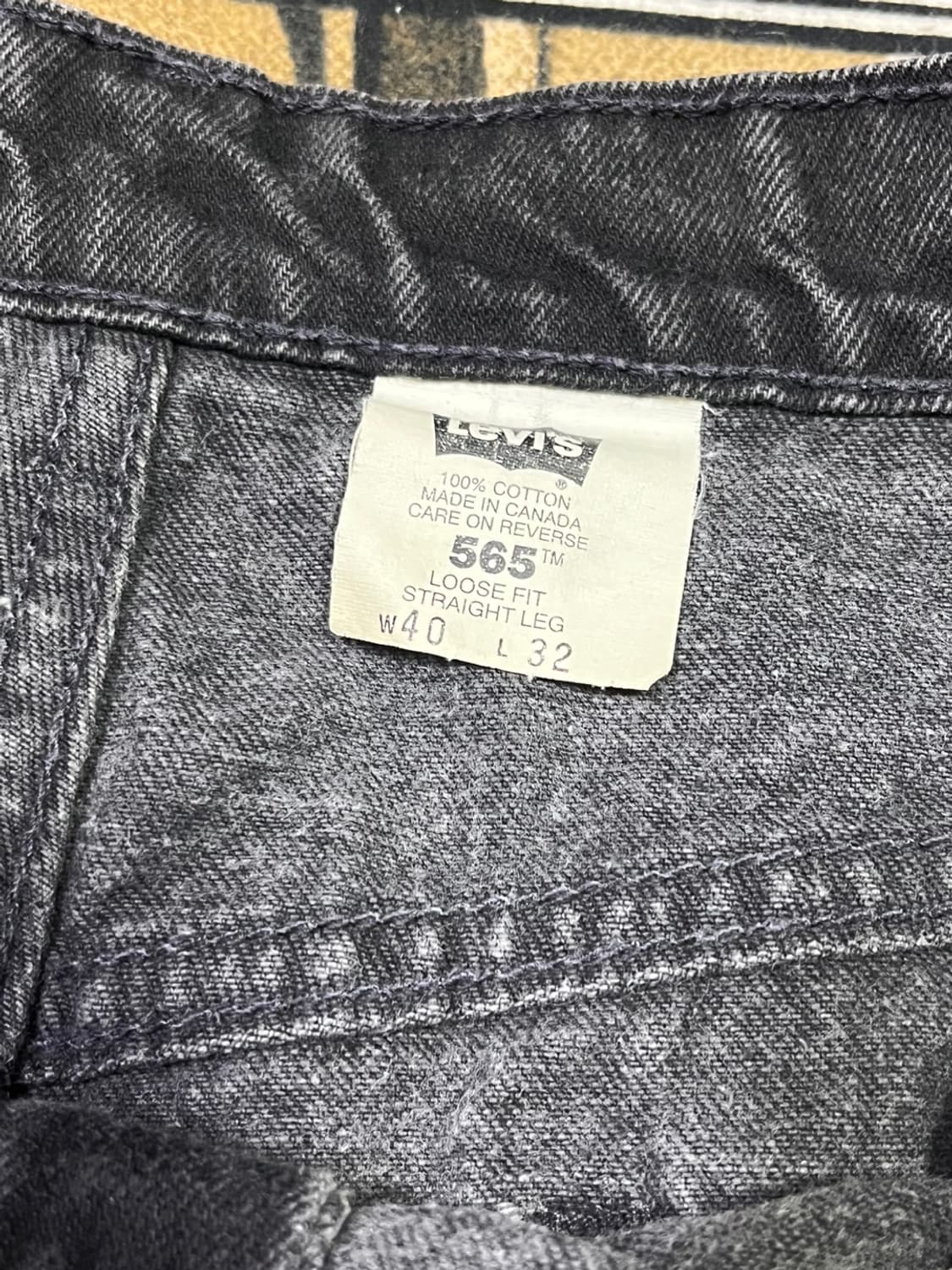 Rare) 90s 리바이스 565 블랙  Canada (38) 상품이미지3
