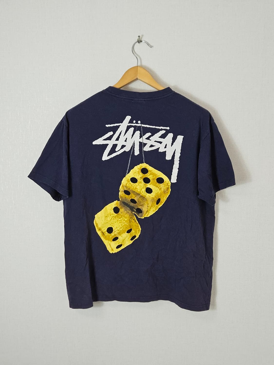 스투시 STUSSY 정품 퍼지다이스 반팔 티셔츠 스모크 네이비 L 상품이미지1