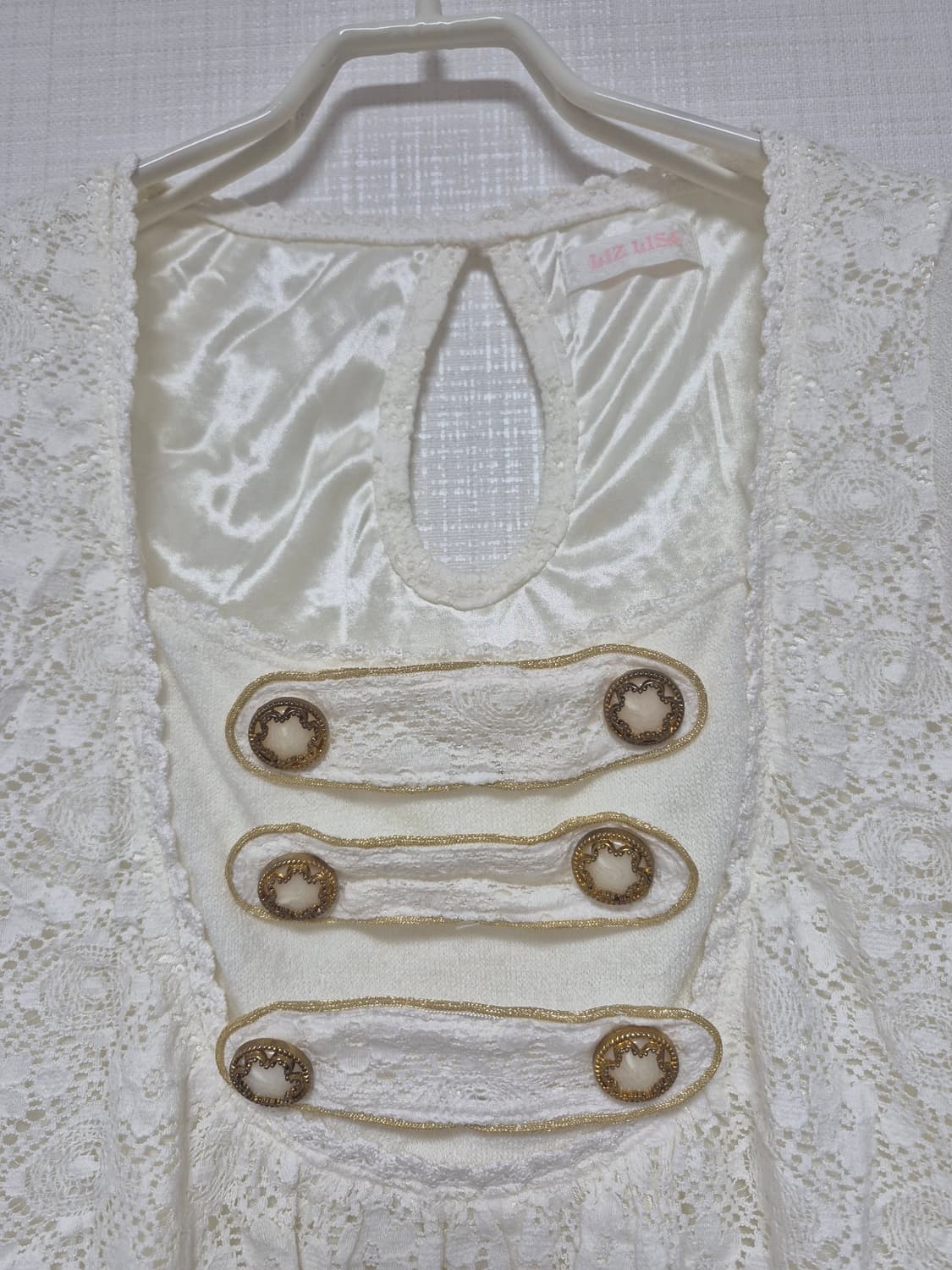 리즈리사 초고전템 히메갸루 밀리터리 레이스견장 탑 아이보리 상품이미지2