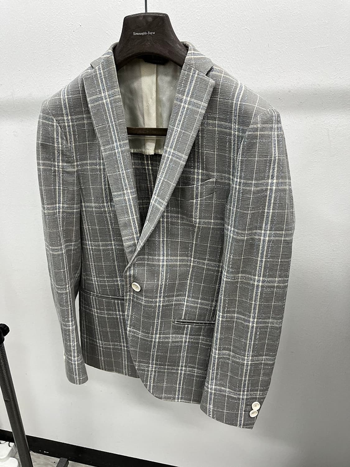 95) 가자리니 그레이 체크자켓  상품이미지1