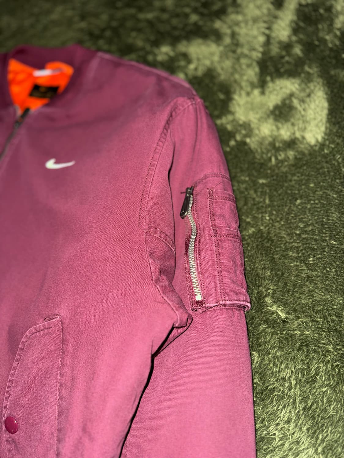 [XXL] 나이키 라이프 우븐 워시드 플라이트 자켓 마룬 - 아시아 상품이미지5