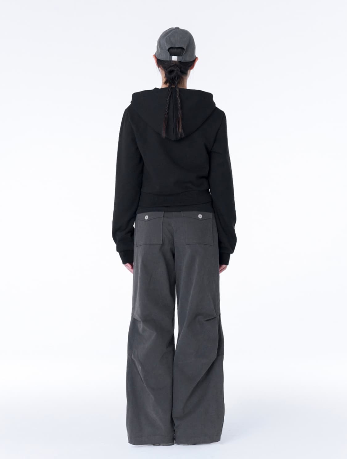 미세키서울 pintuck wide pants charcoal 상품이미지3