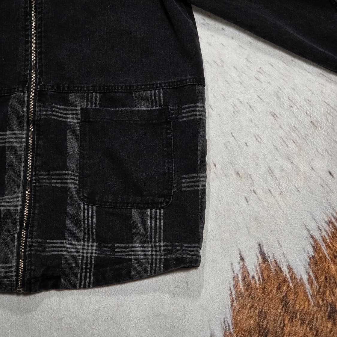 빈티지 패치워크 데님 후드집업 상품이미지4