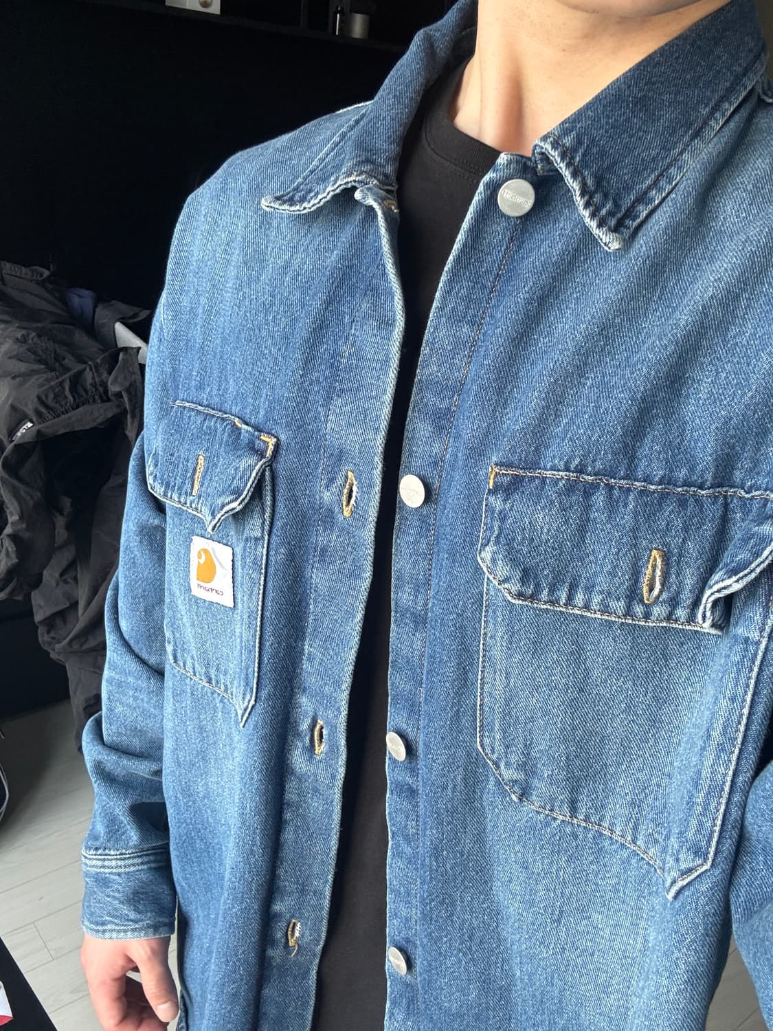 칼하트 하비 데님 셔츠 L 상품이미지6