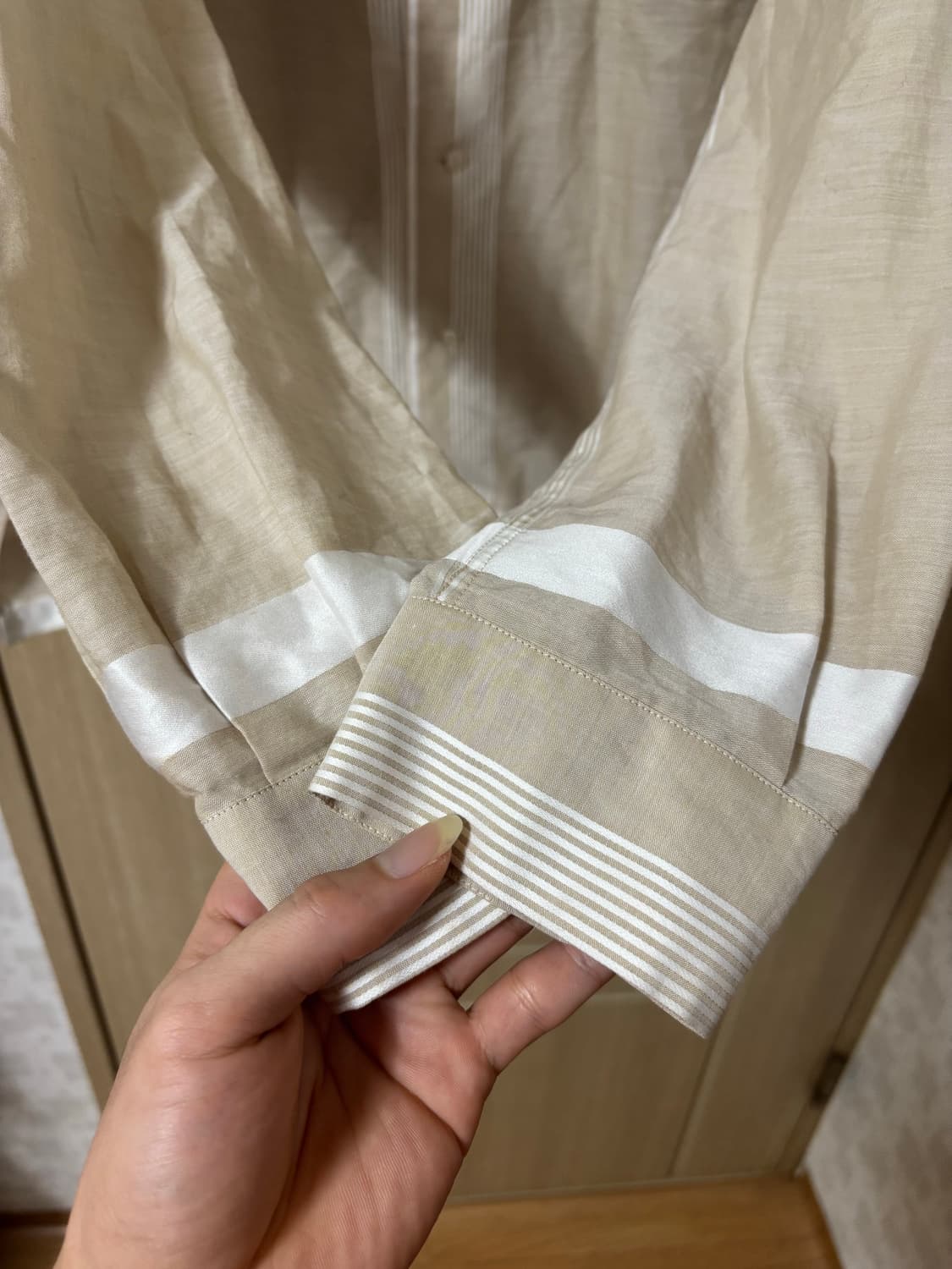 돌체앤가바나 베이지 스트라이프 셔츠 남방 상품이미지8