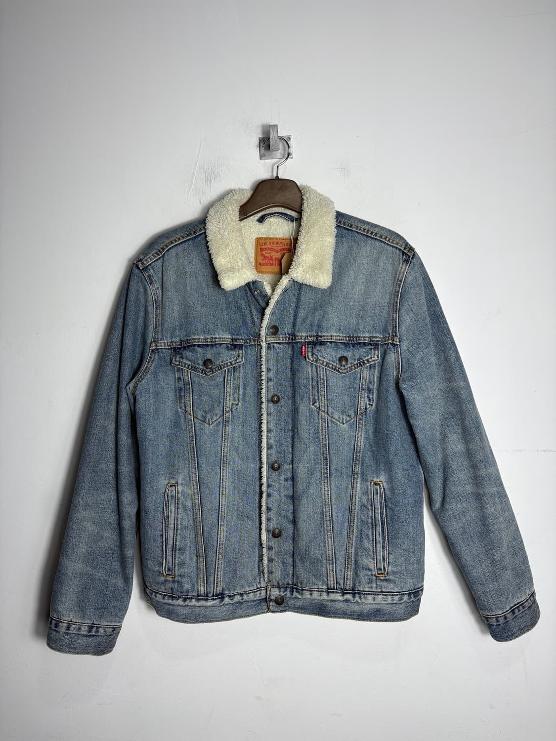 Levis 리바이스 시어링 카라 중청 데님 자켓 상품이미지1