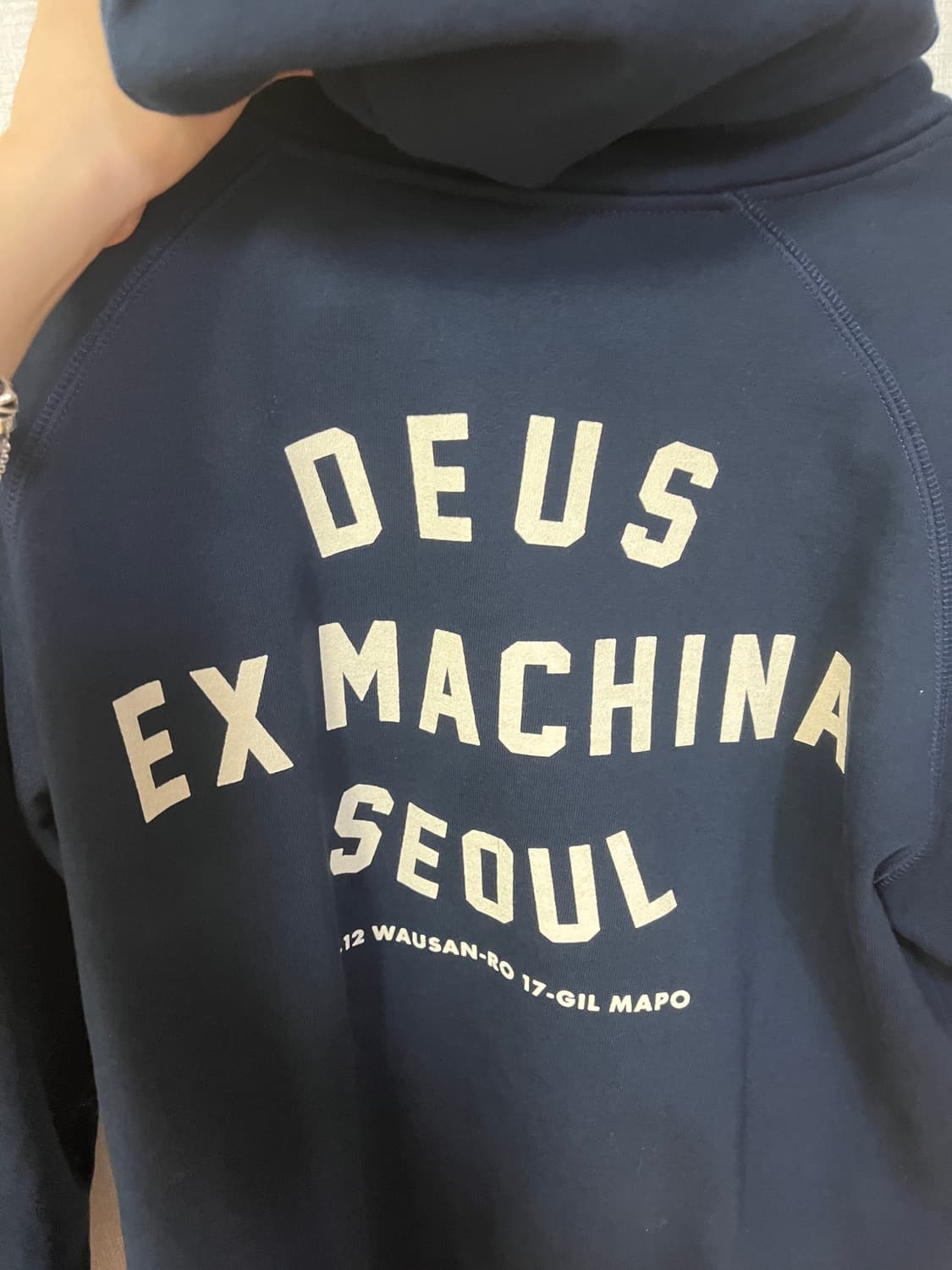 데우스 네이비후드티 m사이즈 상품이미지3