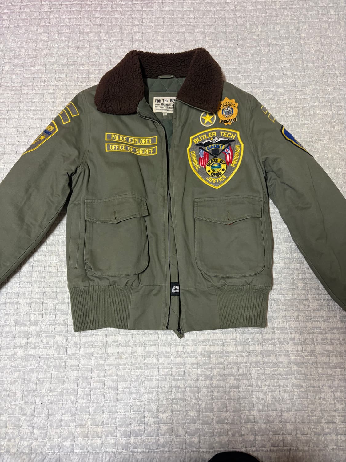 빈티지 스티커 봄버 상품이미지1