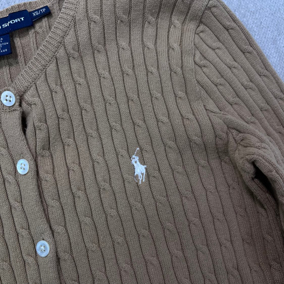 W 95 폴로 랄프로렌 스포츠 꽈배기 가디건 상품이미지3