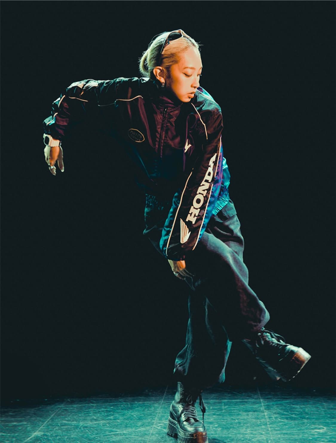 혼다 스터드 윙 워싱 후드집업 다크레드 상품이미지9