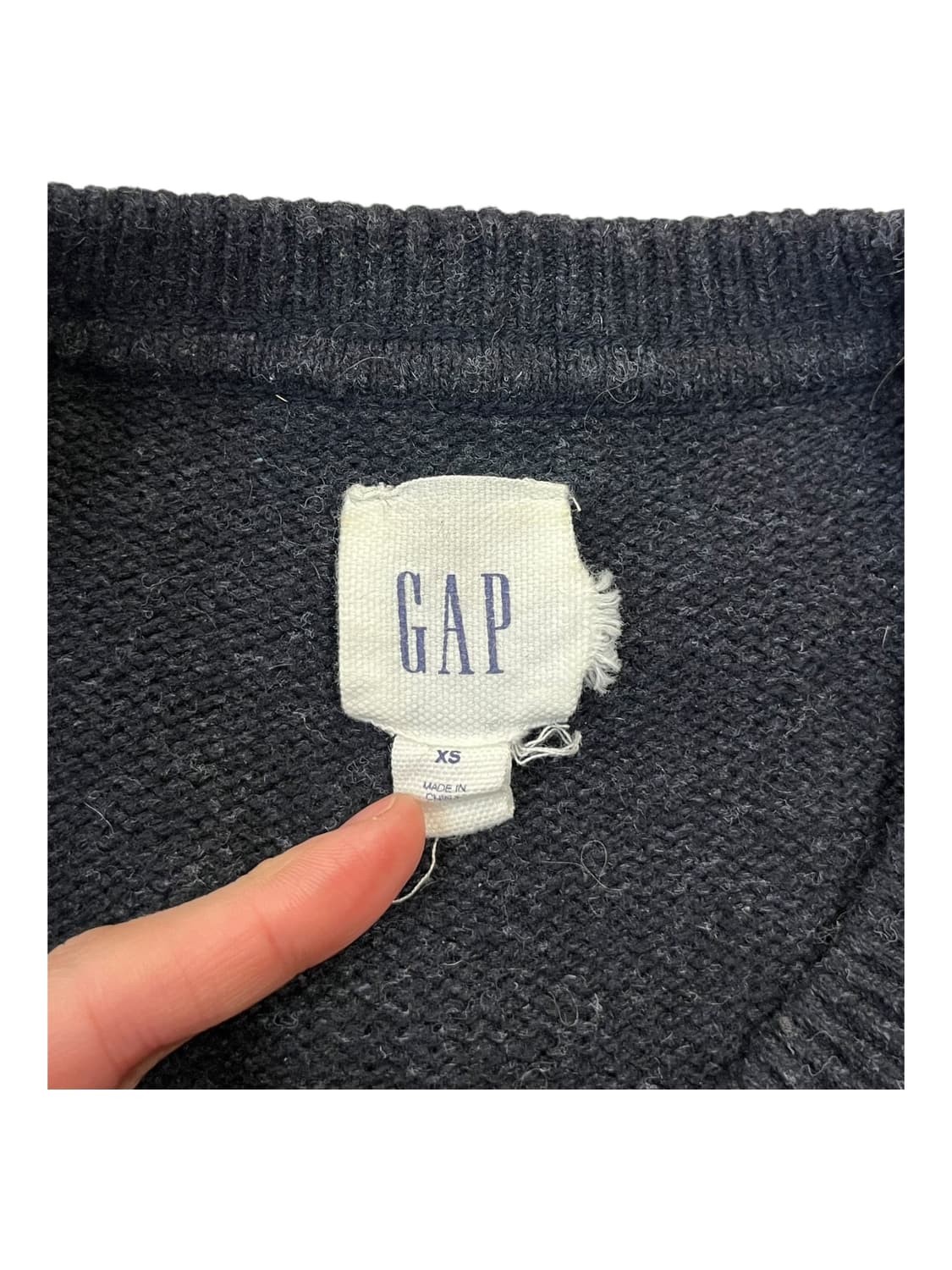갭 크롭 니트 차콜 XS #csz2047 상품이미지5