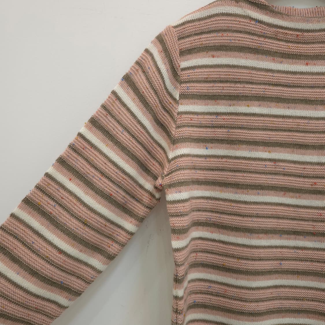 울 혼방 네프 핑크브라운 스트라이프 니트 상품이미지5