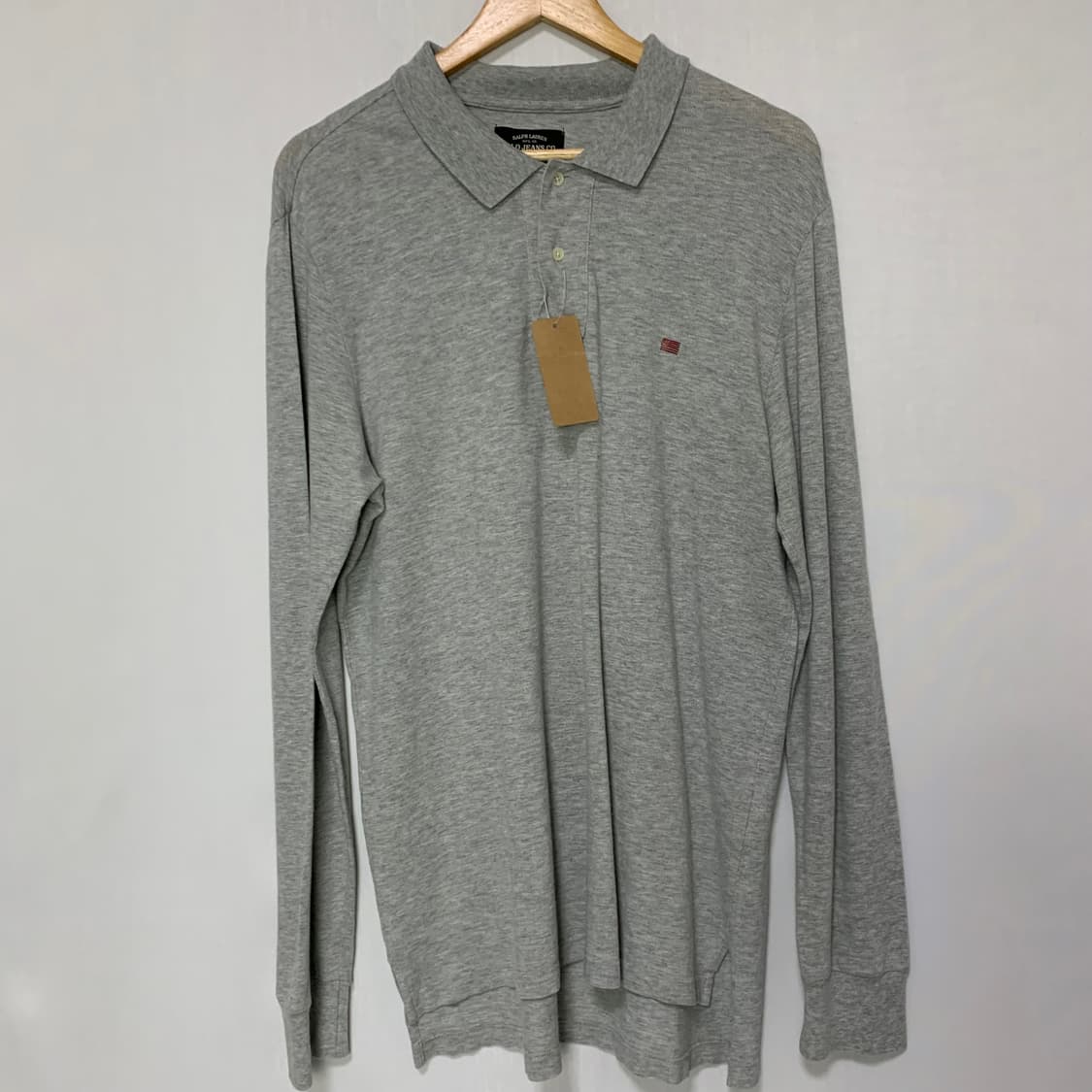 폴로랄프로렌 폴로진스 롱슬리브 긴팔 카라 티셔츠 그레이 M 빈티지 상품이미지2