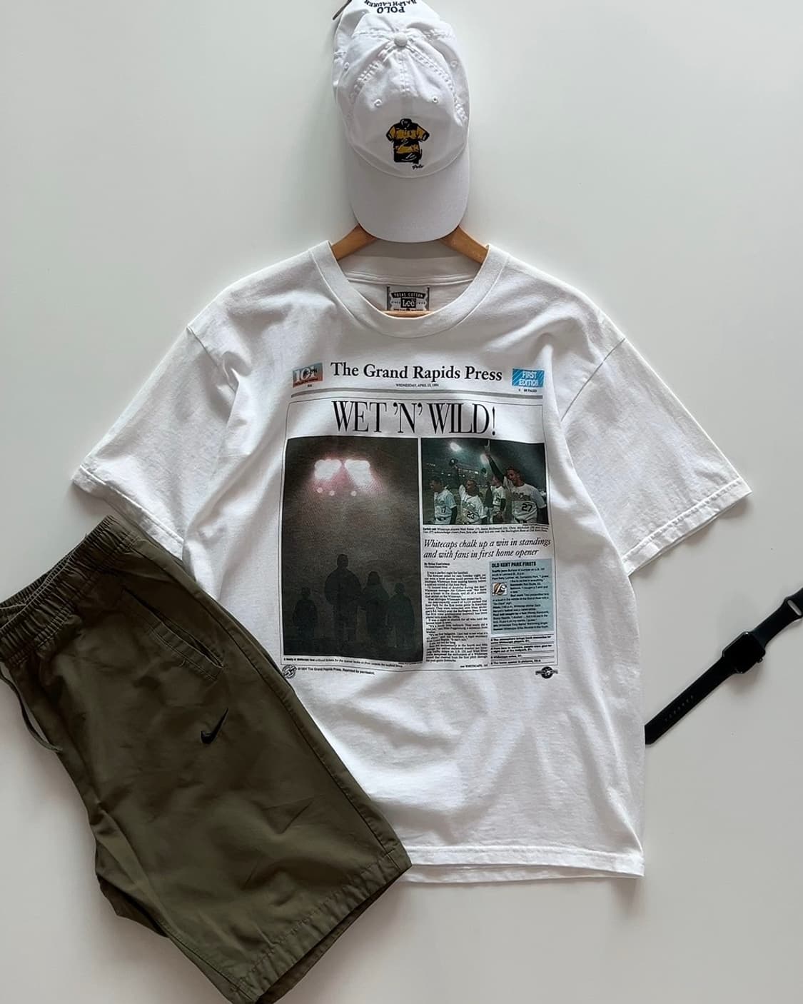 90’s Lee 프린팅 반팔티  Made in USA L 상품이미지1