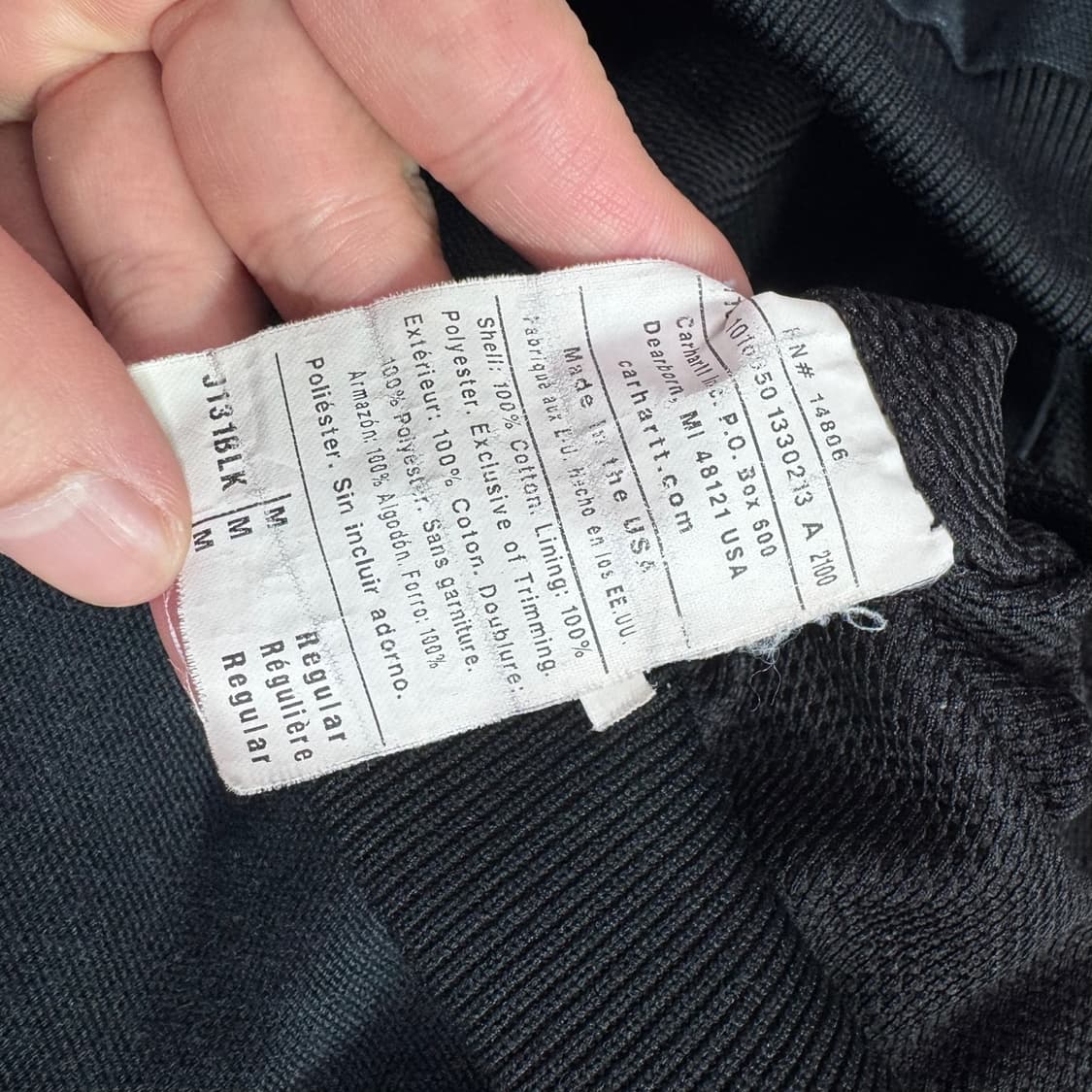 칼하트 j131BLK 덕 엑티브자켓 상품이미지5