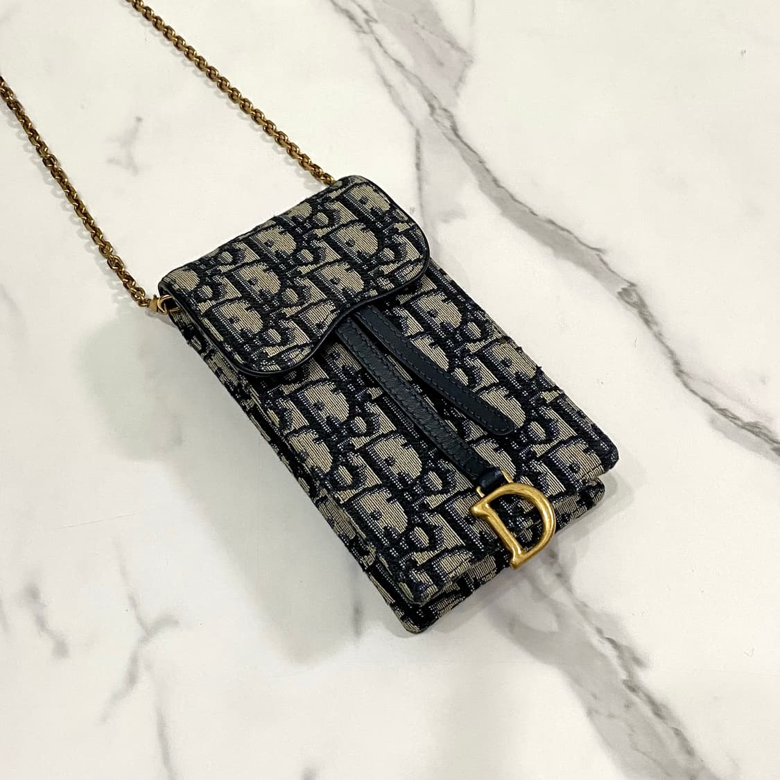 디올 새들 오블리크 자카드 버티컬 파우치 휴대폰 가방 상품이미지2