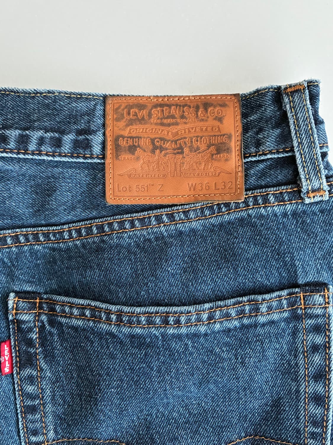 36) 리바이스 551Z 데님 팬츠 진청 상품이미지4