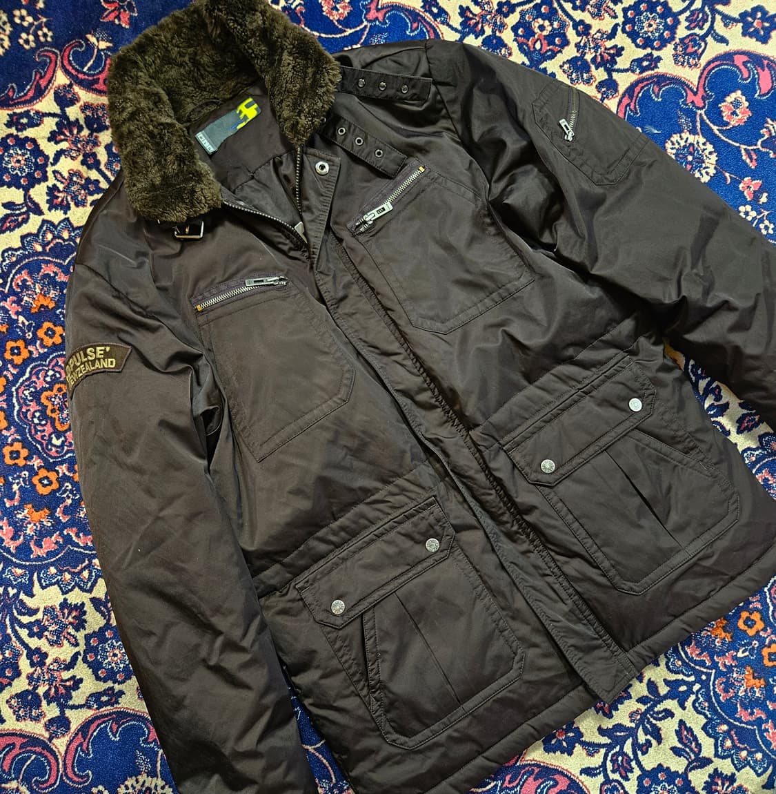 디펄스(D-PULSE) in Japan 브라운 덕다운 헌팅 점퍼 상품이미지4