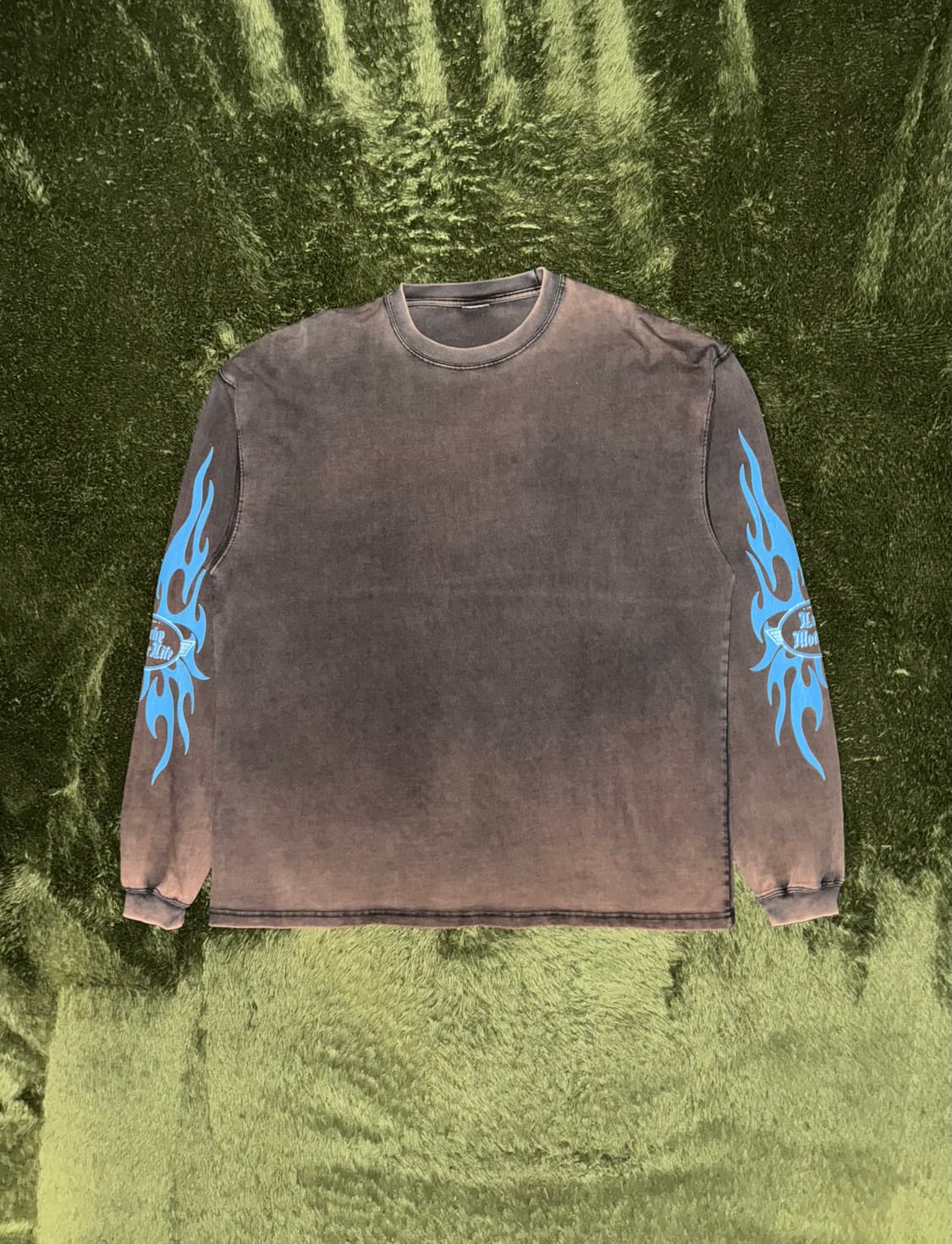 [M] 아웃스탠딩 플레임 그래픽 빈티지 워싱 롱슬리브 상품이미지1