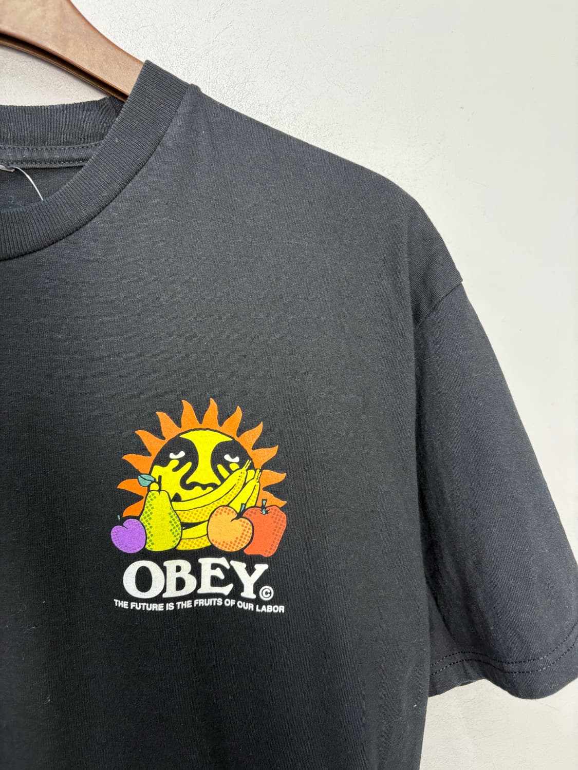 오베이 후르츠오브 아워 레이버 클래식 블랙 반팔 A3427 상품이미지3